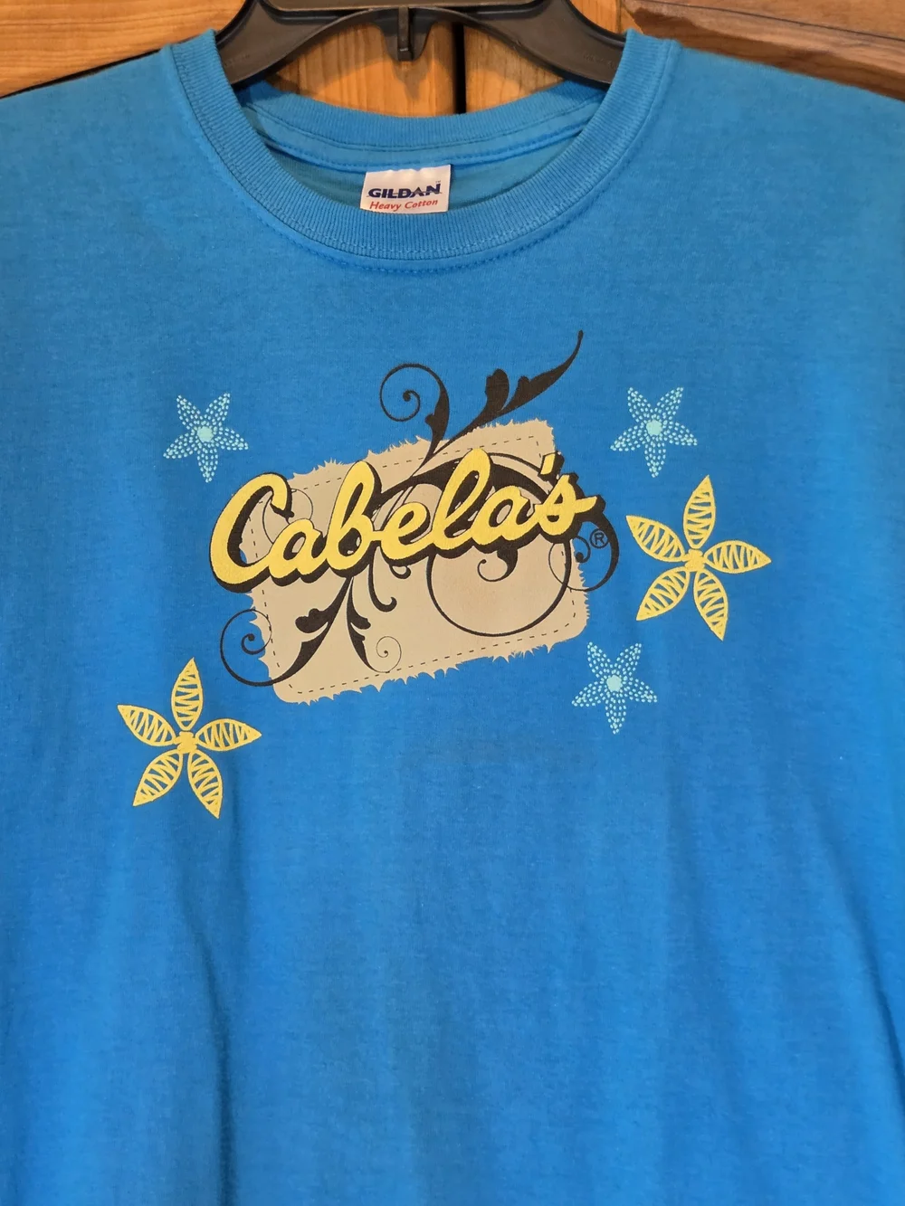 Girl's Cabela's Summer Teal & Brown Tee T-shirt XL & Matching Hat New /wtags